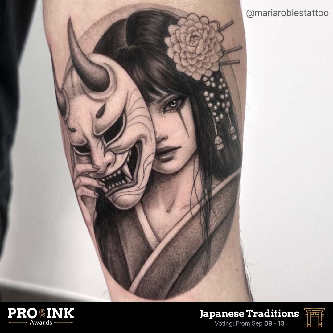 Japanese Traditions by @mariaroblestattoo