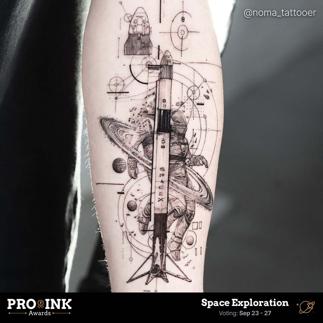 Space Exploration by @noma_tattooer