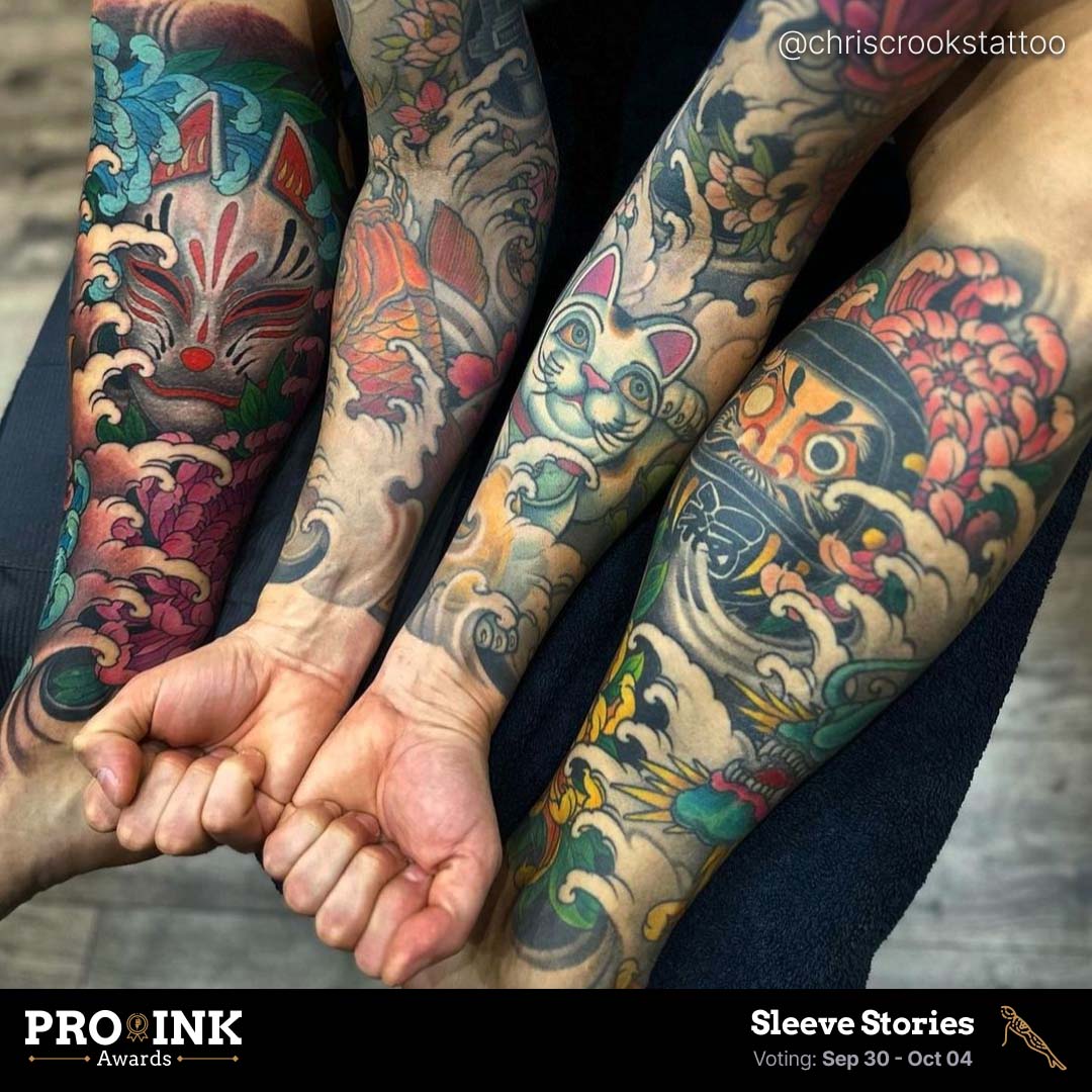 Sleeve Stories by @chriscrookstattoo