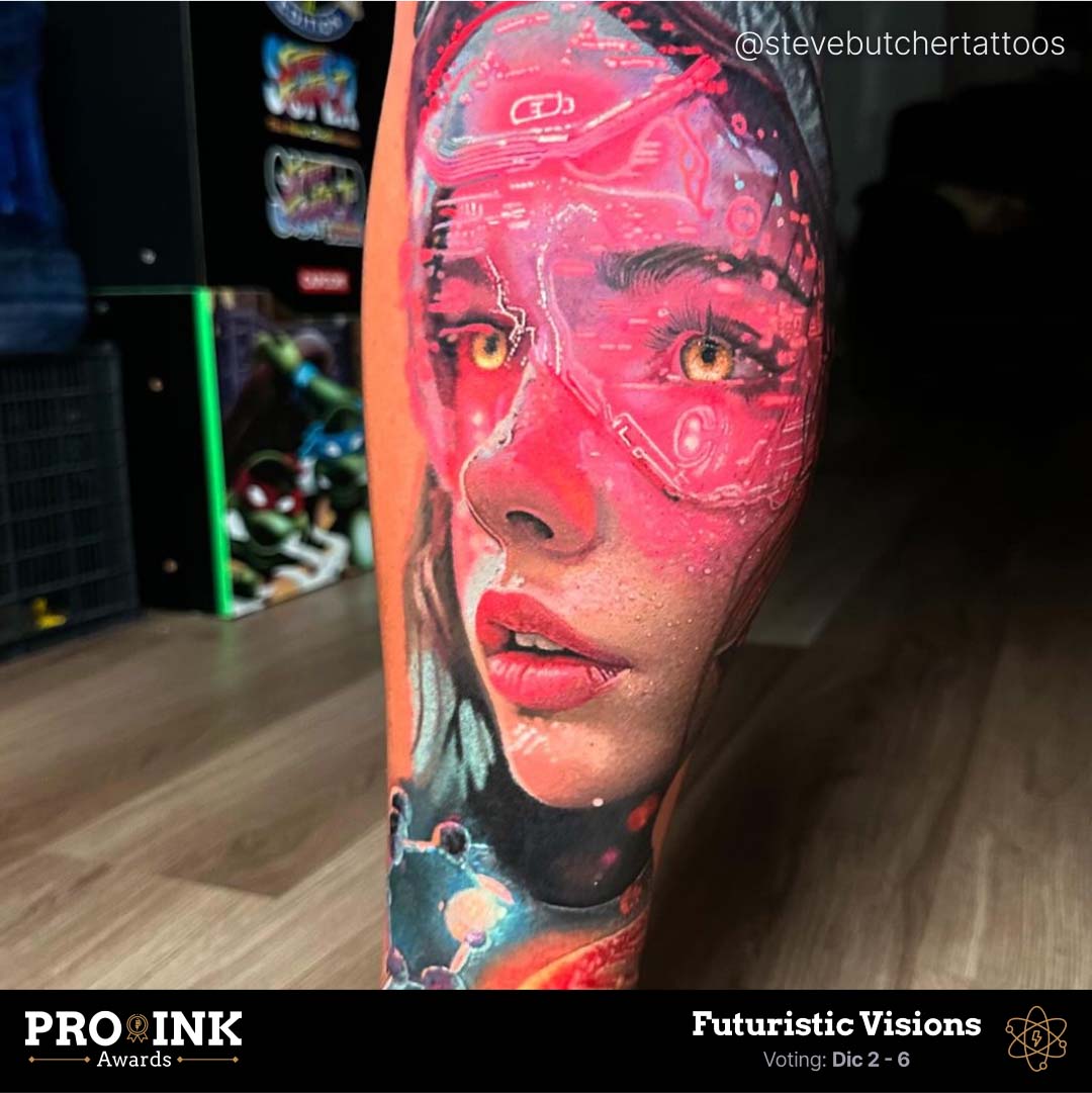Futuristic Visions by @stevebutchertattoos