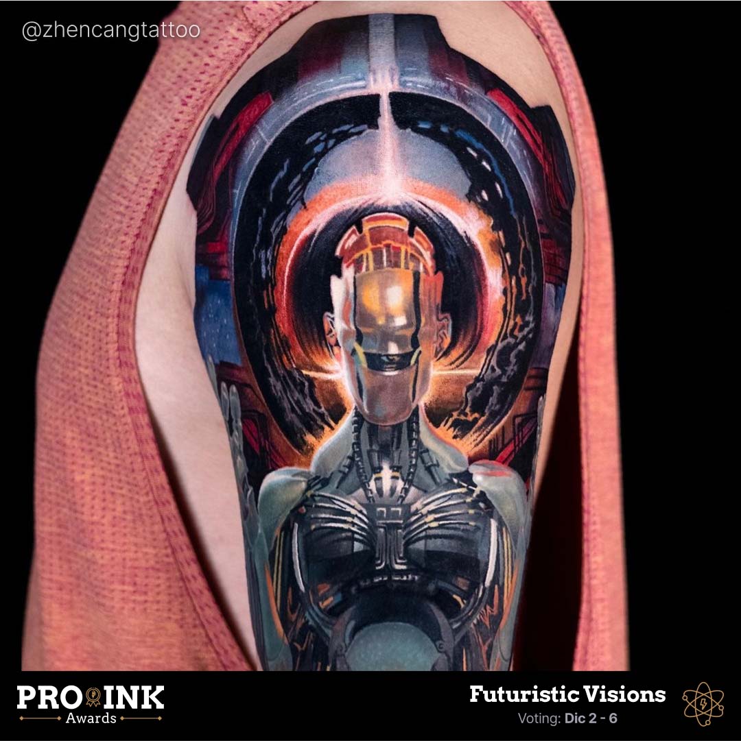 Futuristic Visions by @zhencangtattoo