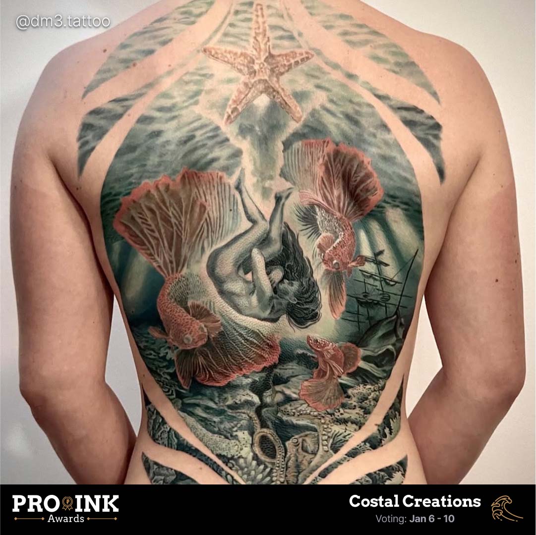 Coastal Creations by @dm3.tattoo