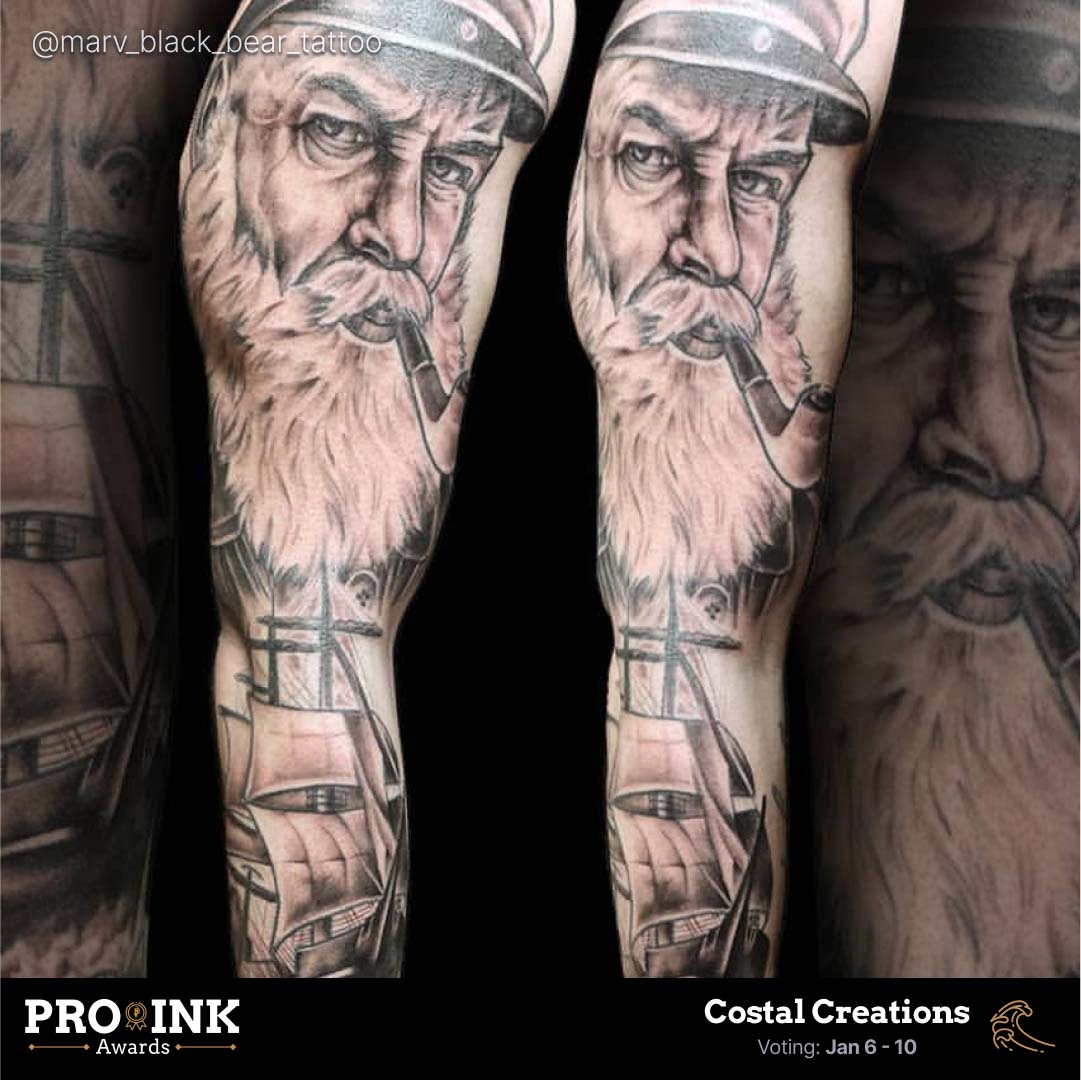 Coastal Creations by @marv_black_bear_tattoo