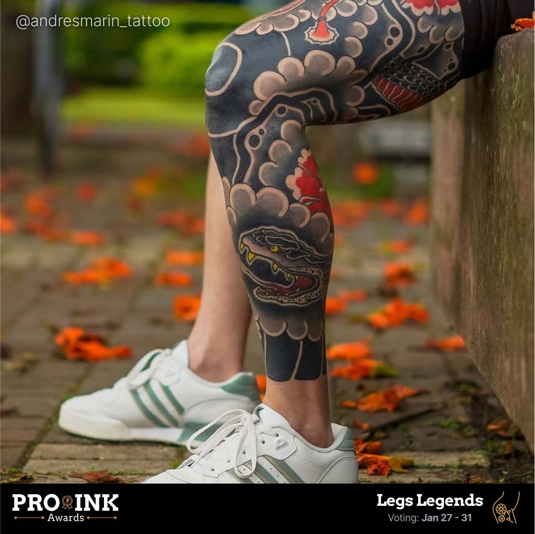 Leg Legends by @andresmarin_tattoo